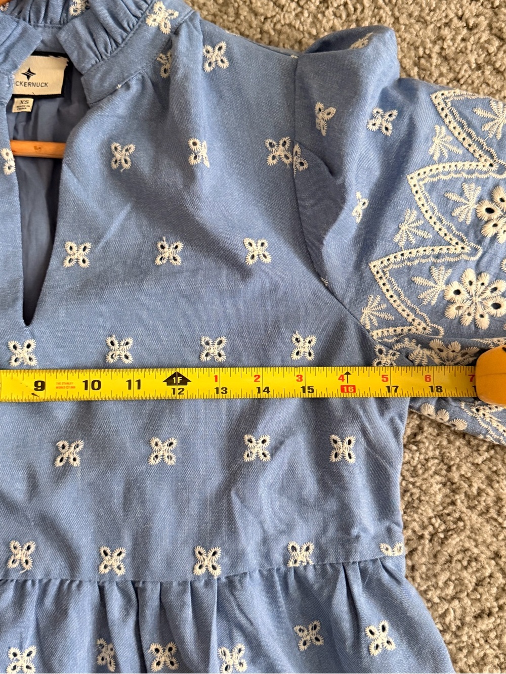 NWOT TUCKERNUCK Chambray Embroidered Crawford Dress - Picture 10 of 13
